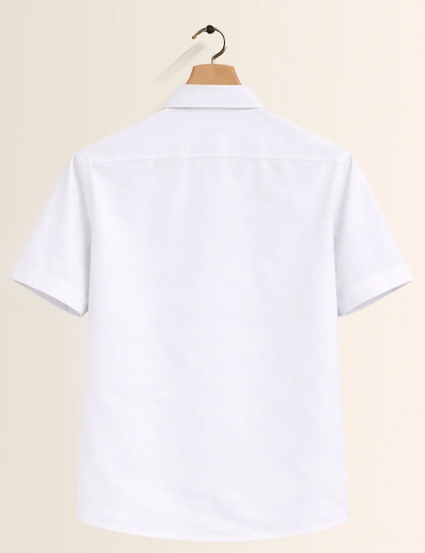 Textilo Premium Minimal Floral Print Cotton Linen Half Sleeve Shirt – White